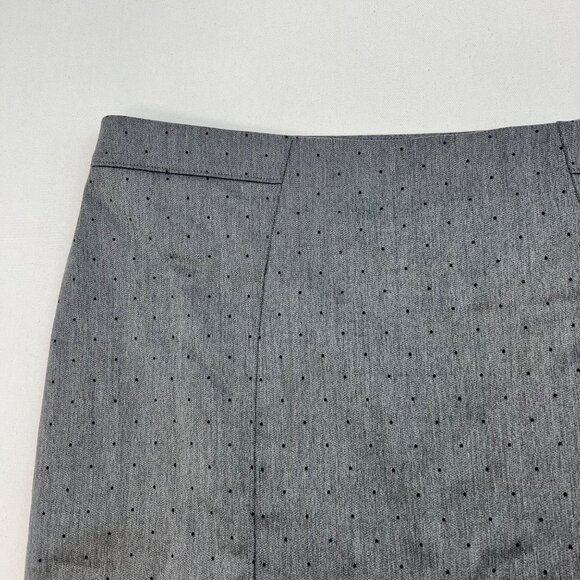 Banana Republic Polka Dot Straight Skirt Gray/Black Size 14 Zip - Picture 3 of 9